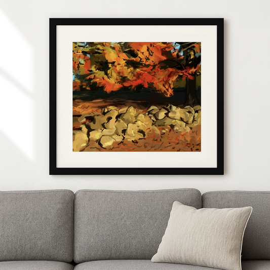 Between Stones & Leaves Print