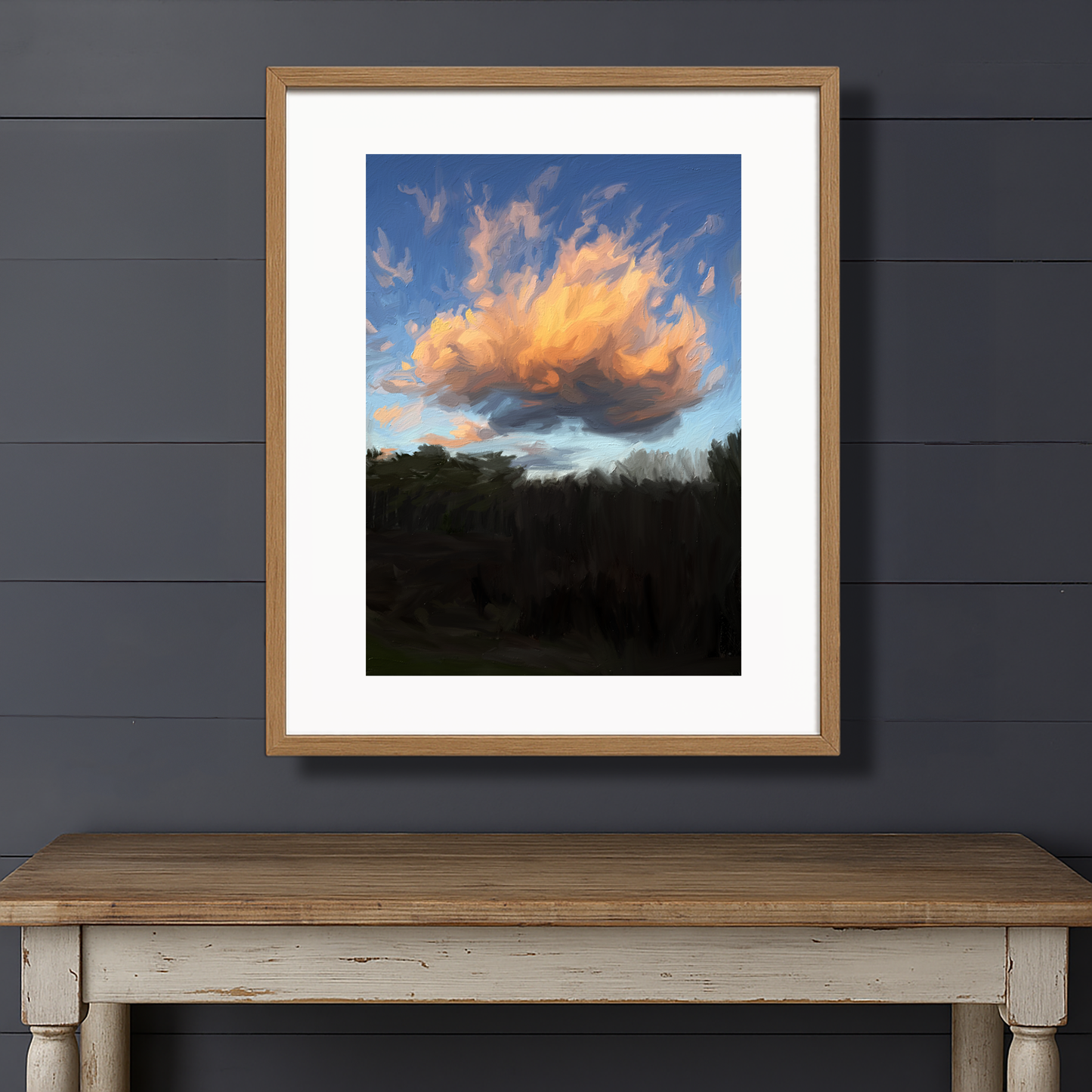 Orange Cloud Print