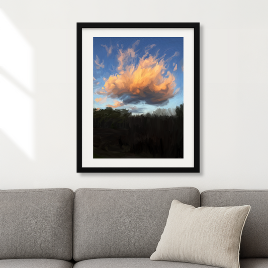 Orange Cloud Print