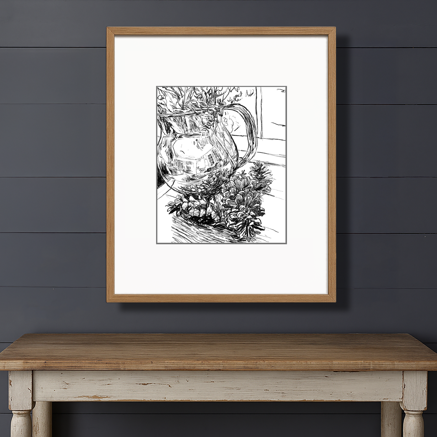 Pine Cone Reflections Print