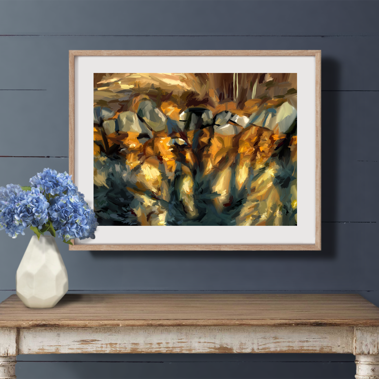 Shadows Across the Wall Print