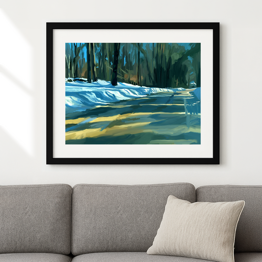 Winter Stripes Print