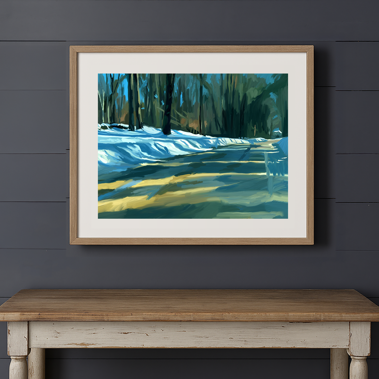 Winter Stripes Print