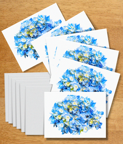 Blue and Yellow Note Cards