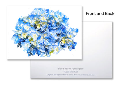 Blue and Yellow Note Cards