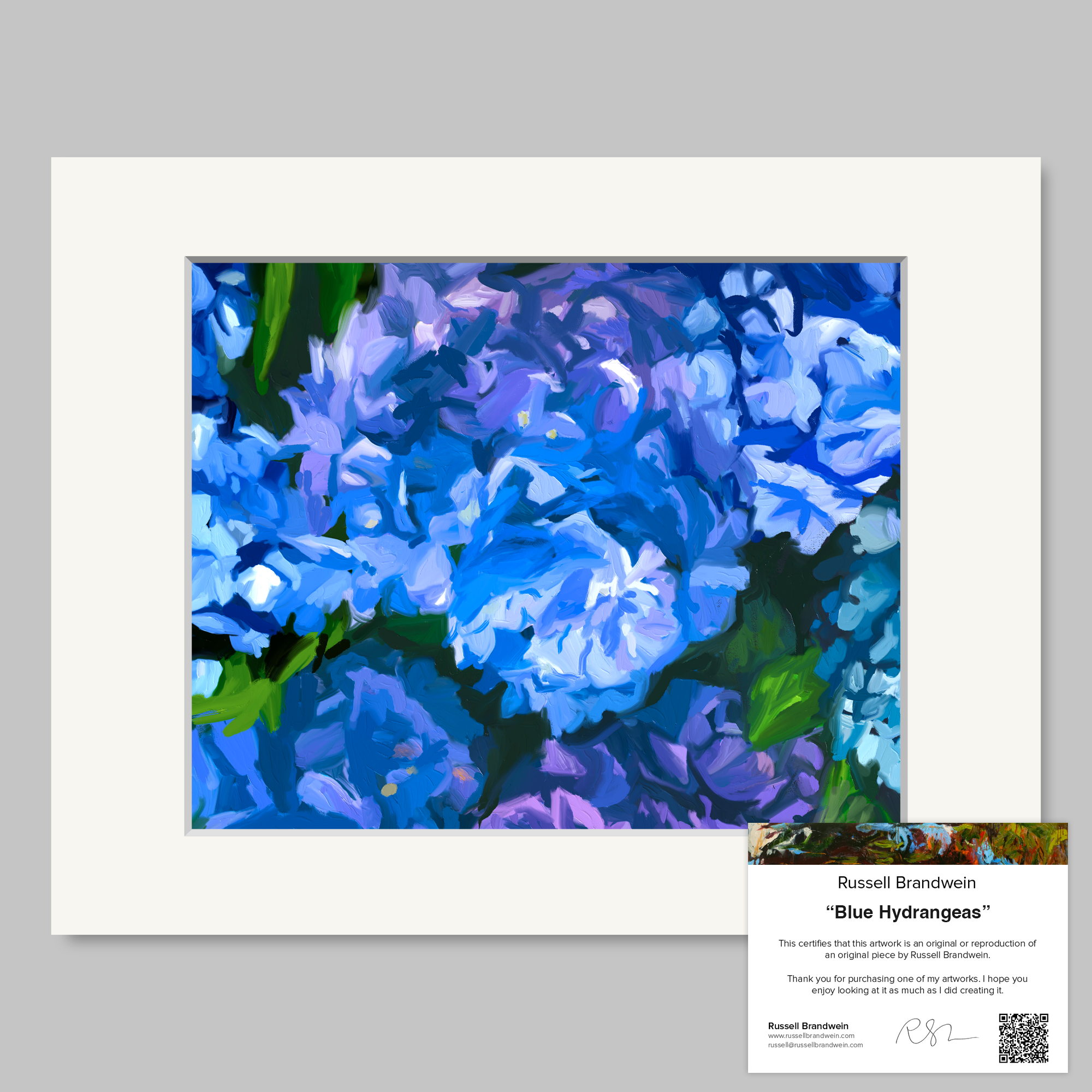 Blue Hydrangeas Print