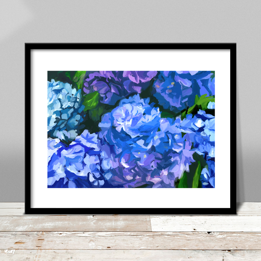 Blue Hydrangeas Print