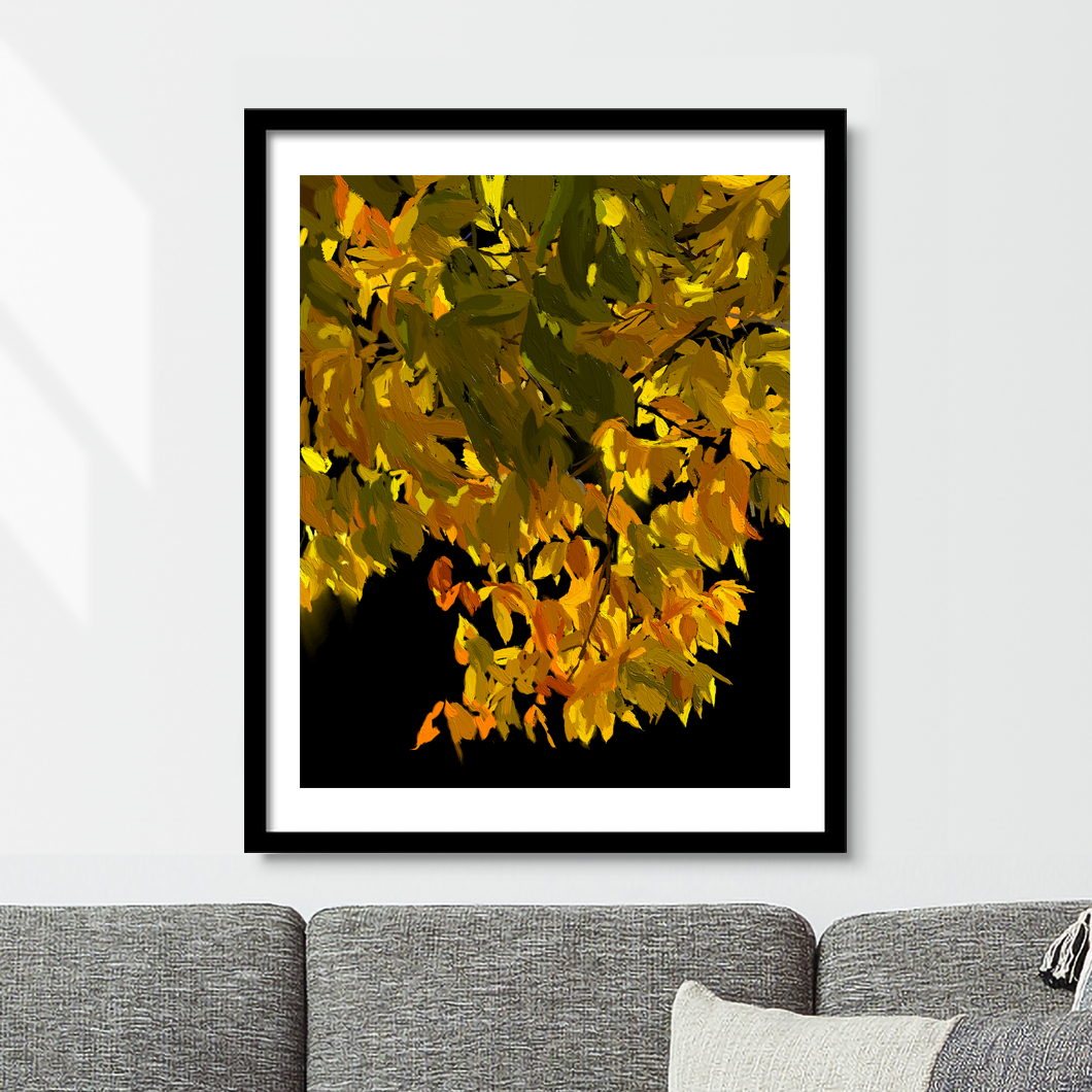 Illuminated Beech Print