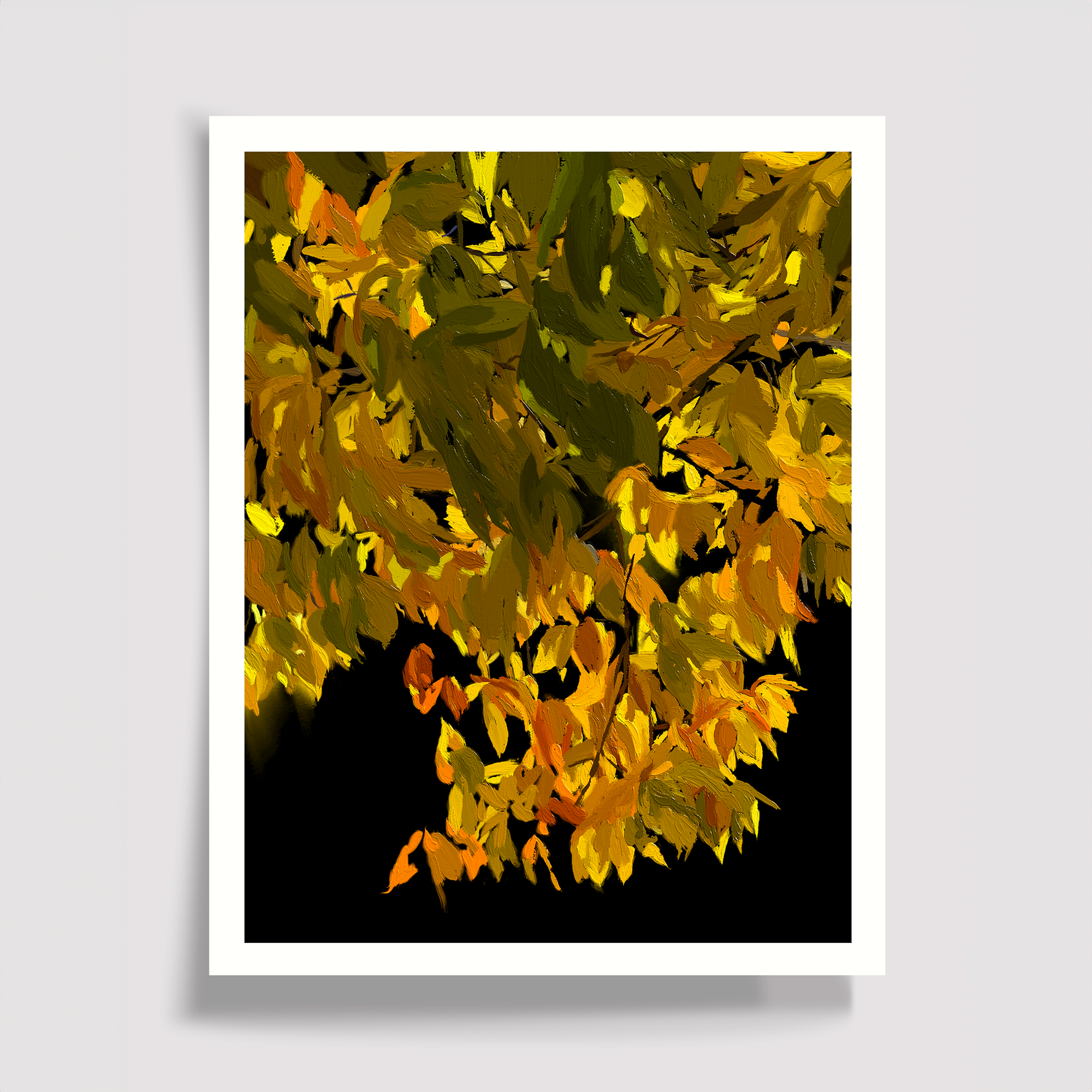Illuminated Beech Print