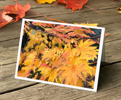 Japanese Maples in the Wind Note Cards