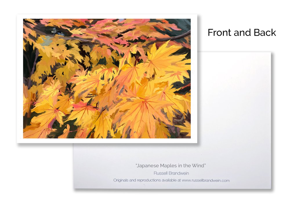 Japanese Maples in the Wind Note Cards