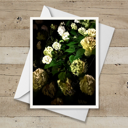 Night Hydrangeas Note Cards