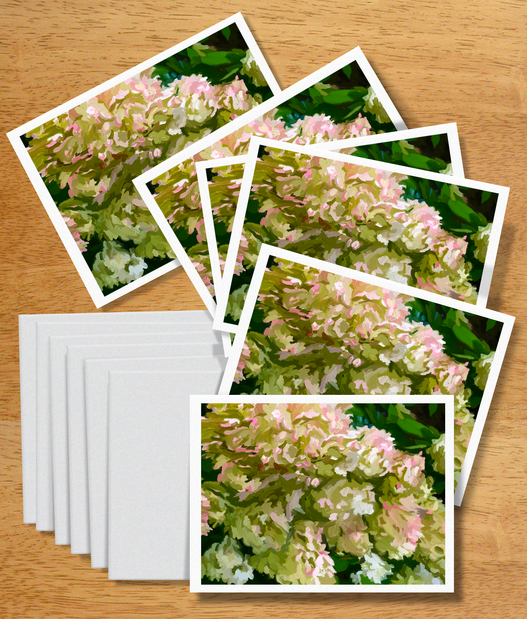 Olive and Pink Note Cards