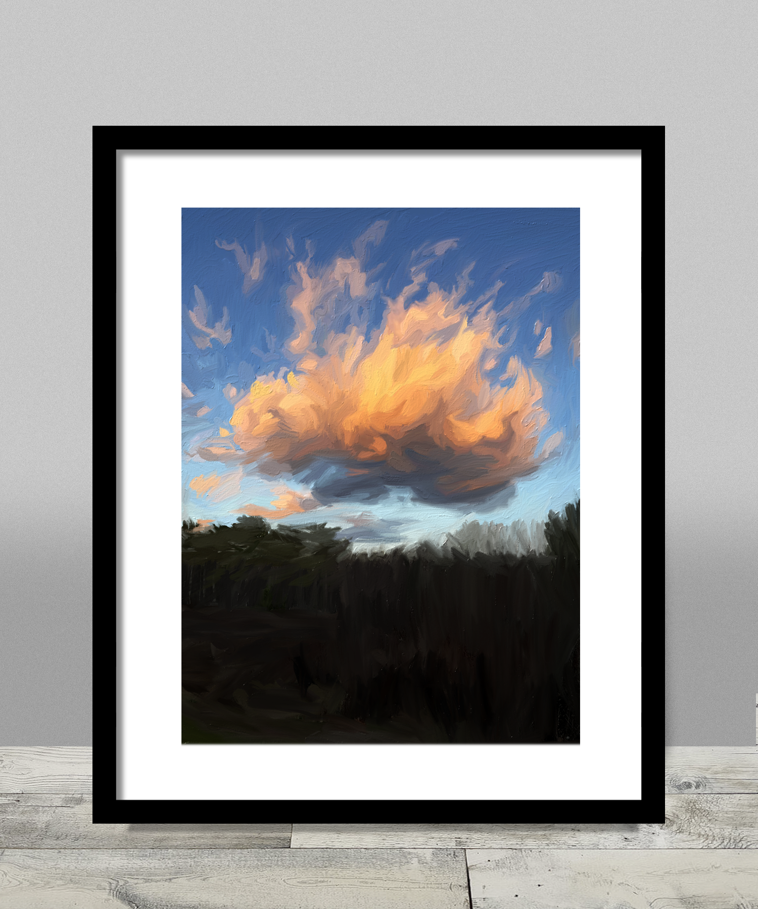 Orange Cloud Print