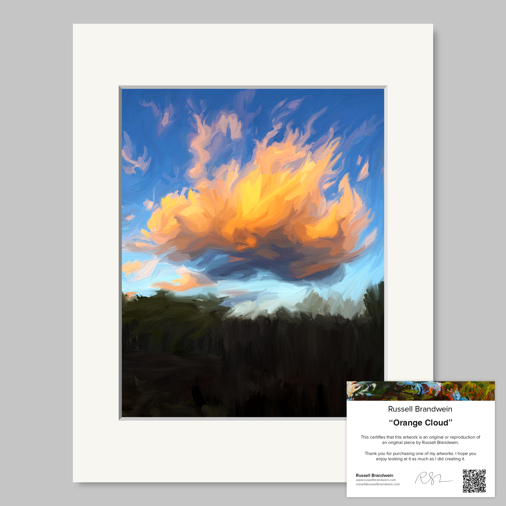 Orange Cloud Print
