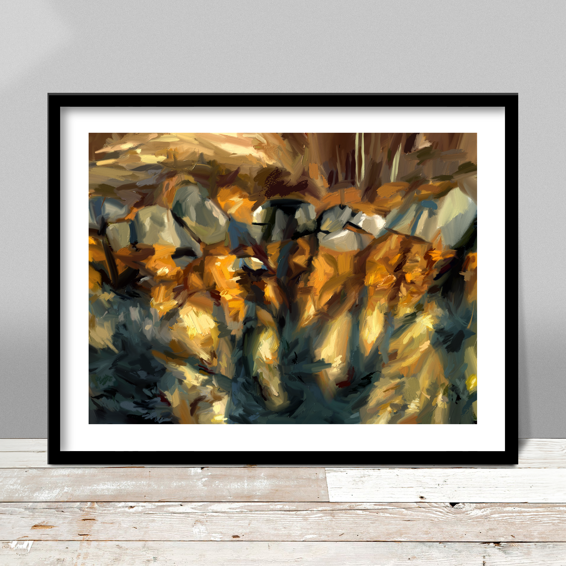 Shadows Across the Wall Print